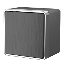 Выключатель одноклавишный влагозащищенный Gallant графит рифленый W5010204