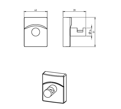Крючок для полотенца Novaservis Metalia 12 хром 0209.0