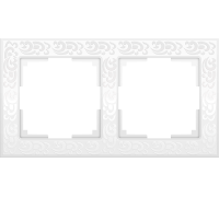 W0022301/ Рамка на 2 поста Flock (белый) W0022301