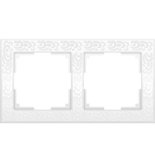 W0022301/ Рамка на 2 поста Flock (белый) W0022301