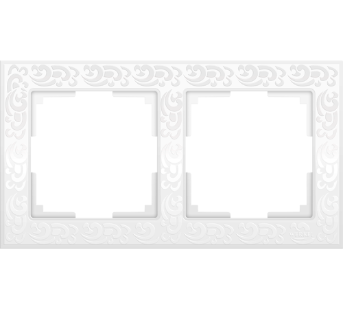 W0022301/ Рамка на 2 поста Flock (белый) W0022301