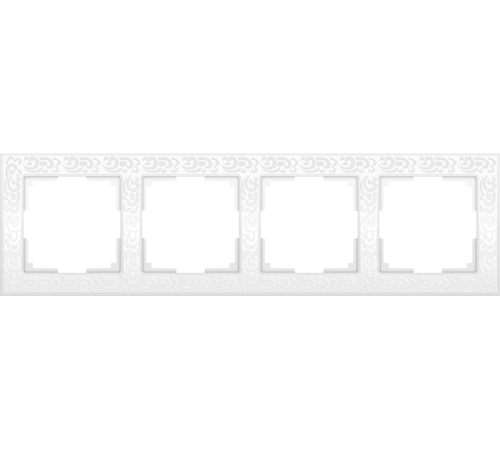 W0042301/ Рамка на 4 поста Flock (белый) W0042301