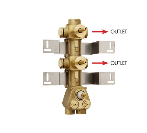 Внешняя часть термостата Bossini Outlets Z031203.073 HighFlow круглая ручка Черный матовый