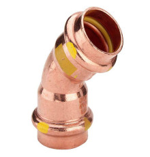 Угол 45° пресс медный Viega Profipress 42 мм 345655