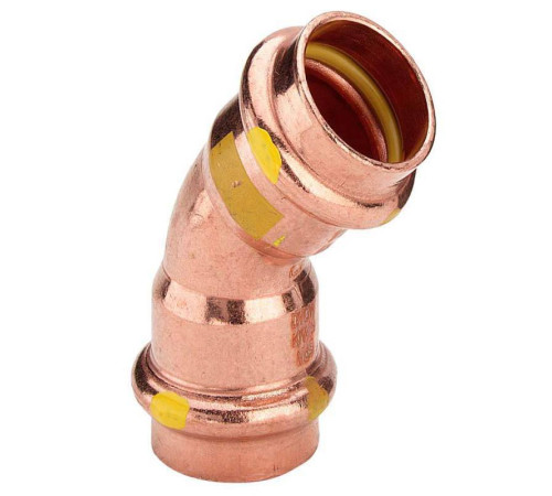 Угол 45° пресс медный Viega Profipress 42 мм 345655
