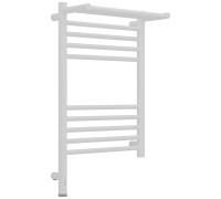 Полотенцесушитель электрический Сунержа Богема 3.1 с 1 полкой 400x600 мм левый белый матовый 30-6006-6040