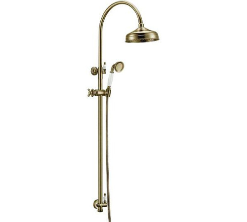 Душевая стойка с верхним душем Boheme Medici бронза 401