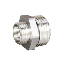 Ниппель переходной латунный никелированный LD 1 1/2 x 1 1/4 LD.67.503.40х32