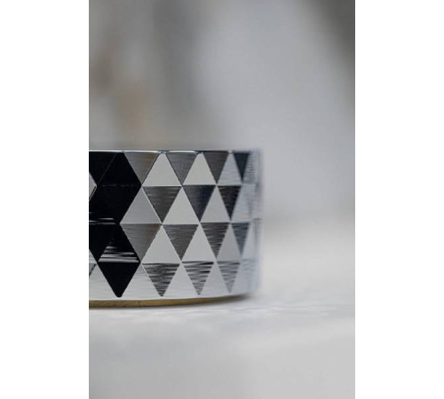 Смеситель для раковины на 3 отверстия Boheme Venturo Diamond белый/хром 150-WCR-DIAMOND