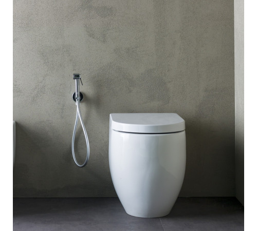 Гигиенический комплект Bossini Apice с лейкой, держателем и шлангом черный матовый CE4002.073