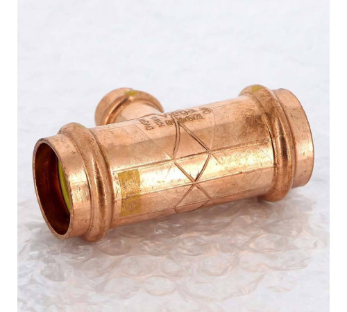 Тройник пресс медный Viega Profipress G 28x15x28 мм 346058