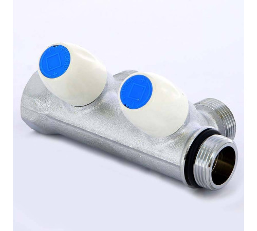 Коллектор с вентилями Tiemme 3/4х3/4 EK 2 выхода 50 мм 1860026