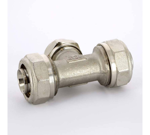 Тройник обжимной никелированный Uni-Fitt 26х20х26 мм 666N8780