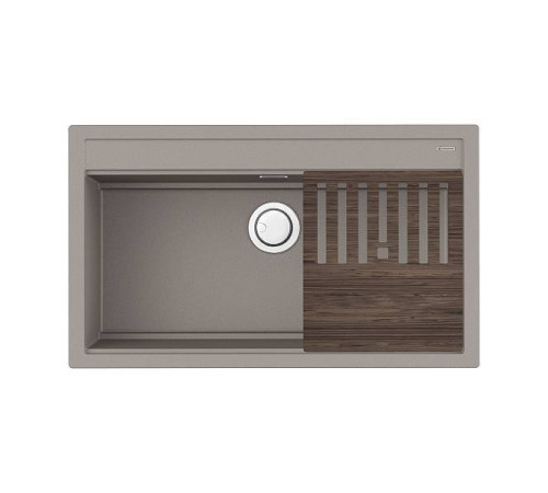 Кухонная мойка OMOIKIRI Kitagawa 86-LB-GR Artceramic 86x51 см leningrad grey с разделочной доской 4993796
