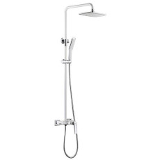 Душевая стойка Boheme Venturo с верхним душем белый глянцевый/хром 378-W