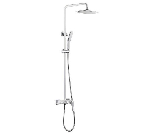 Душевая стойка Boheme Venturo с верхним душем белый глянцевый/хром 378-W