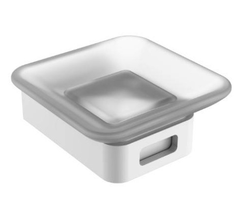 Мыльница подвесная Boheme Q квадратная белый матовый 10943-MW