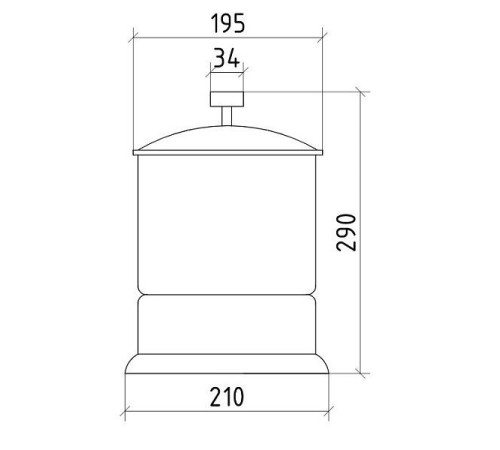Ведро мусорное напольное Boheme Royal Cristal бронза 10927-BR