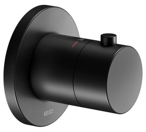 Смеситель встраиваемый KEUCO IXMO с термостатом круглая розетка черный матовый 59553 370001