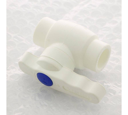 Кран шаровой PPR Pro Aqua Standart 20 мм белый с ручкой PA44008