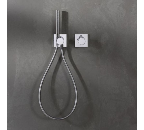 Запорный вентиль с переключателем на 3 потребителя Keuco IXMO Pure с выводом для шланга и держателем лейки хром 59549 010202