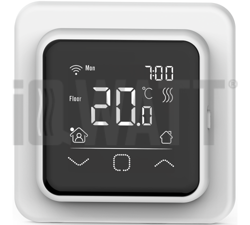Терморегулятор программируемый IQWATT SMART HEAT Wi-Fi белый 411-W