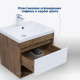 Тумба с раковиной Aquanet Тренд 58 дуб рустикальный/белый сатин 00345809
