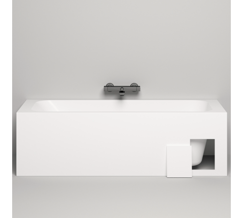 Ванна встраиваемая Salini Orlanda Kit 170х80х60 см S-Stone белый матовый 102126M