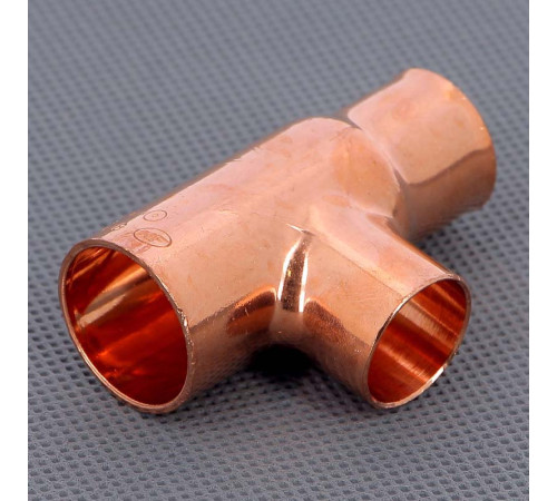 Тройник медный под пайку Viega 22х18х18 мм 103217