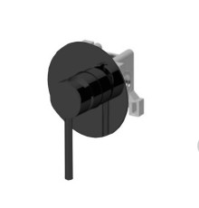 Смеситель для душа встраиваемый Gattoni Circle One с внутренней частью GBOX черный матовый 9031/90N0.CH