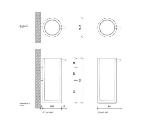 Дозатор для мыла Decor Walther Stone SSP настольный белый матовая сталь 0972355