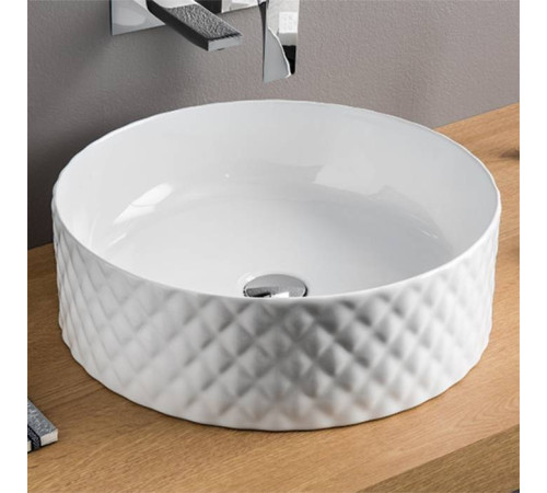 Раковина накладная Artceram ROMBO 44 см без отв. белый глянцевый OSL009 01 00