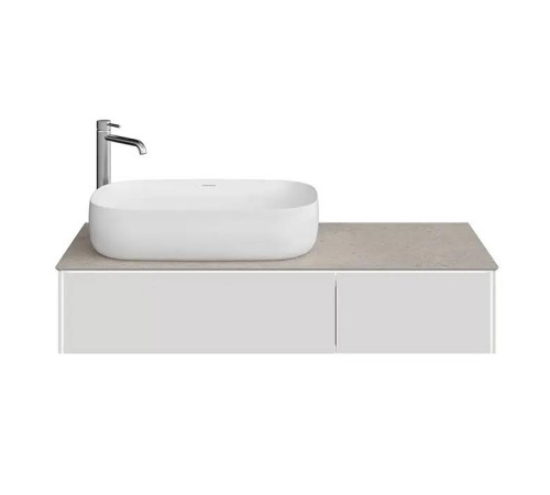 Тумба под раковину подвесная Kerama Marazzi Magica 115.4х48.5х22 см 2 ящика утренний серый матовый MA.120.2/MGR.M