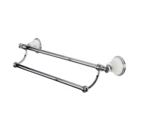Полотенцедержатель двойной Tivoli World TW Harmony 012 58 см подвесной белый/хром TWHA012bi/cr