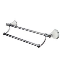 Полотенцедержатель двойной Tivoli World TW Harmony 012 58 см подвесной белый/хром TWHA012bi/cr