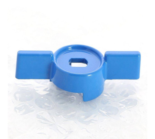 Ручка-бабочка для шарового крана Uni-Fitt с накидной гайкой 3/4-1 синяя 129V4100