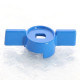 Ручка-бабочка для шарового крана Uni-Fitt с накидной гайкой 3/4-1 синяя 129V4100