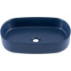 Раковина-чаша накладная Allen Brau Fantasy 55х36х12 см синяя 4.11022.ID