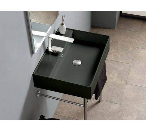 Раковина подвесная Scarabeo Teorema 2.0 60x46 см 1 отверстие для смесителя Lava BIOKER 5105/37BK