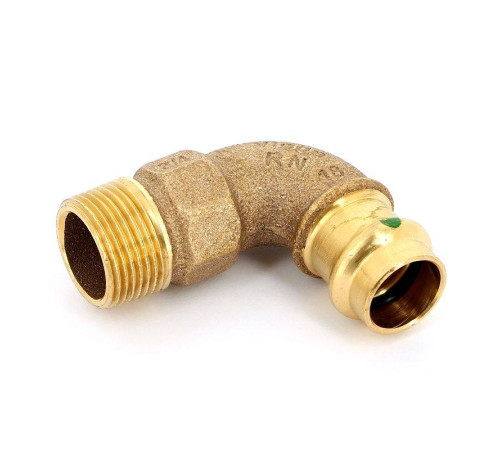 Угол 90° пресс-НР Viega Sanpress бронзовый 18x3/4 314354