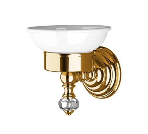 Мыльница подвесная Devon&Devon Gemstone античная латунь/белый GEM701-OTS