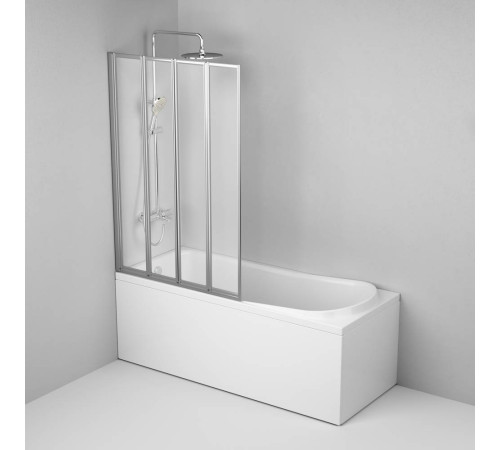 Шторка на ванну AM.PM Like 100х140 см поворотно-складная W80BS-100-140CT