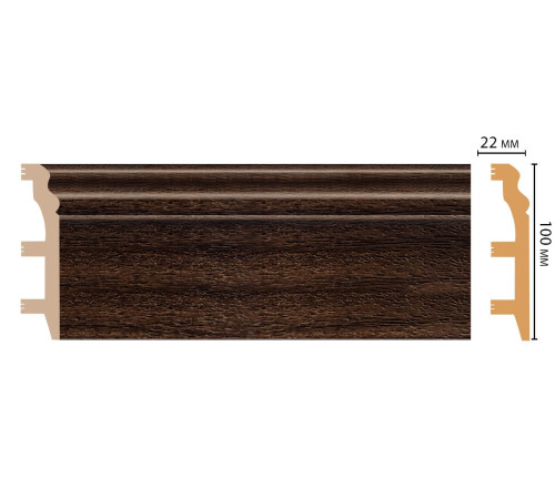 Плинтус МДФ Дядюшка Плинтус 100х22х2400 мм D232-438