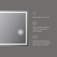 Зеркало настенное AM.PM Gem с LED-подсветкой часами и косметическим зеркалом 100 см M91AMOX1003WG