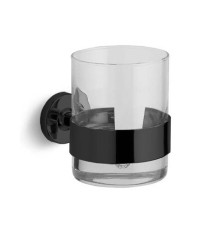 Стакан подвесной Bertocci Cinquecento прозрачное стекло черный матовый 110 0500 0800