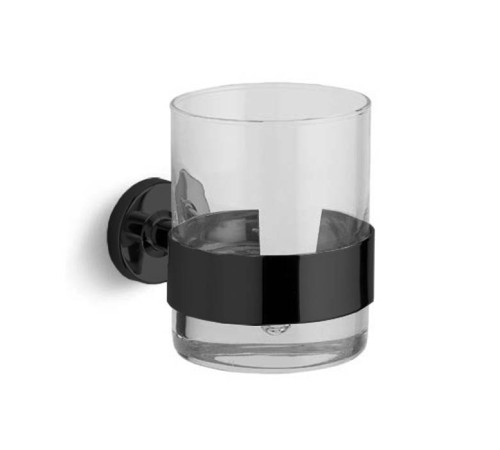 Стакан подвесной Bertocci Cinquecento прозрачное стекло черный матовый 110 0500 0800