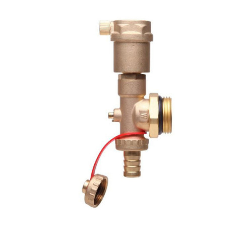 Концевая секция коллектора Danfoss FHF-EA 1 с дренажным клапаном и воздухоотводчиком 088U0785