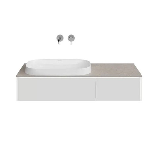 Тумба под раковину подвесная Kerama Marazzi Magica 115.4х48.5х22 см 2 ящика утренний серый матовый MA.120.2/MGR.M