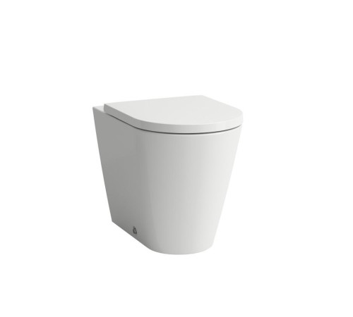 Унитаз приставной Laufen Kartell 56x37x43 см безободковый Rimless белый 8.2333.7.000.000.1