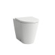 Унитаз приставной Laufen Kartell 56x37x43 см безободковый Rimless белый 8.2333.7.000.000.1